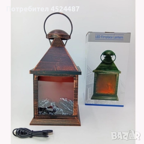 LED Камина-фенер с ефект на тлеещи въглени, снимка 3 - Лед осветление - 52631664