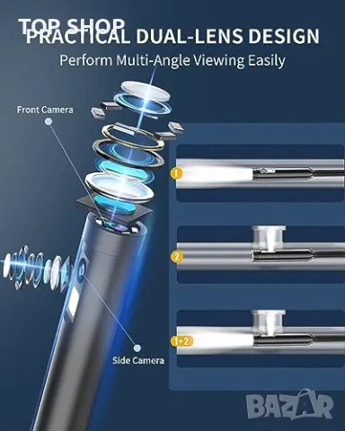 Нов Професионален Ендоскоп Камера 7 LED Водоустойчив Бороскоп, снимка 5 - Друга електроника - 49509471
