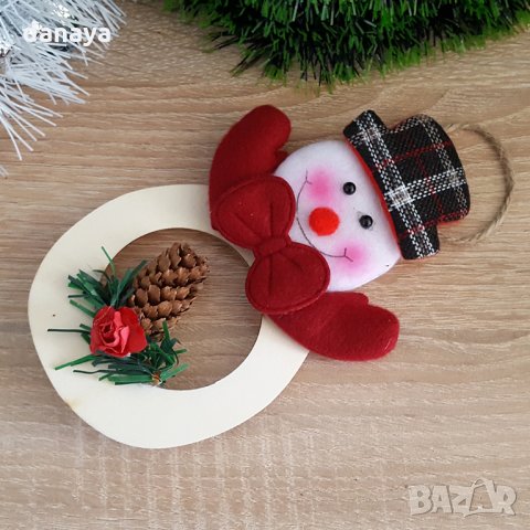 Коледна украса за окачване Еленче или Снежен човек, снимка 4 - Декорация за дома - 26844047