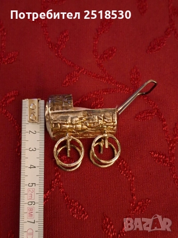 Сребърна миниатюрна количка, снимка 8 - Антикварни и старинни предмети - 52806850