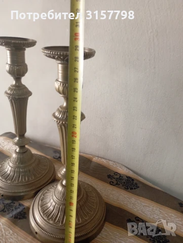 Два барокови свещника комплект, снимка 6 - Други ценни предмети - 50565141