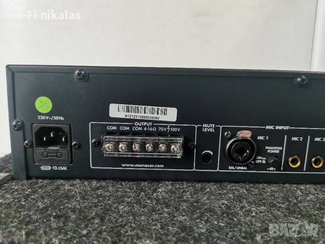  Моно Усилвател Monacor PA-312 , снимка 5 - Ресийвъри, усилватели, смесителни пултове - 39742723