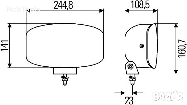 6 бр. Лед Led Правоъгълен Халоген за Тир, Камион, снимка 10 - Аксесоари и консумативи - 51206193