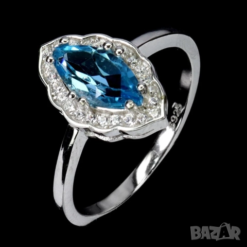 925 сребърени пръстени с Topaz, гранат, аквамарин, танзанит, , снимка 2 - Пръстени - 51769286