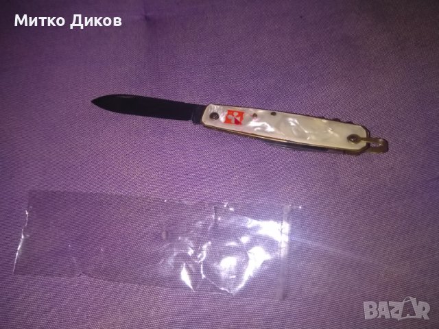  PRADEL марково ножче три части на френската армия седеф 81х65мм без луфт, снимка 3 - Ножове - 44048768