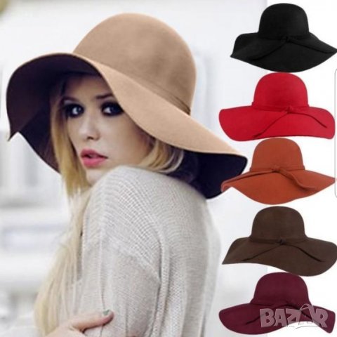 дамска шапка изискана луксозна капела с периферия и коланче модел ZARA, снимка 9 - Шапки - 27153989