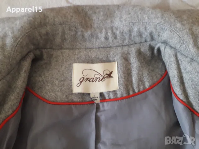 Американско вълнено късо палто с качулка, L, снимка 7 - Палта, манта - 49789604