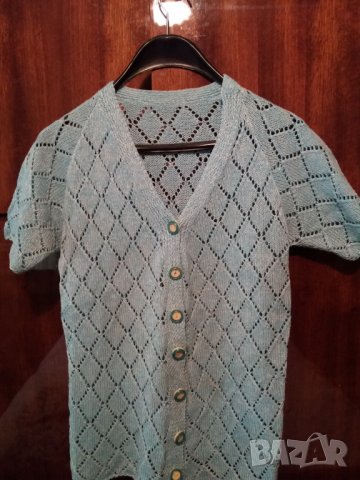 Дамска жилетка плетена къс ръкав и пола, снимка 3 - Жилетки - 28761384