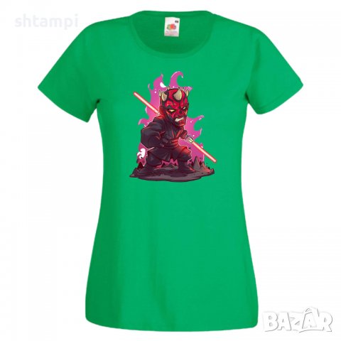 Дамска тениска Star Wars Darth Maul Star Wars Игра,Изненада,Подарък,Геймър,, снимка 8 - Тениски - 36788842