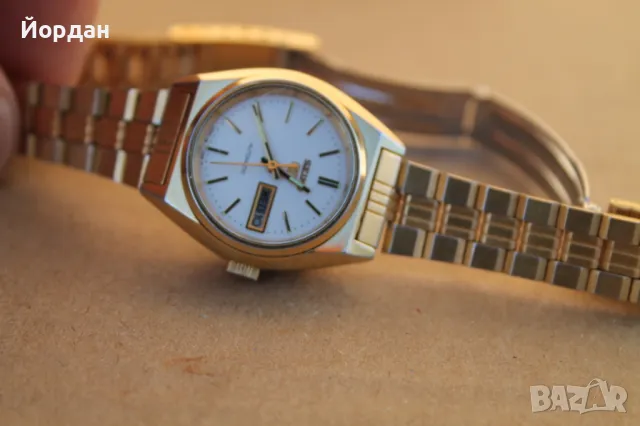 Дамски позлатен Японски часовник ''Seiko 5'' автомат  , снимка 12 - Дамски - 47593942
