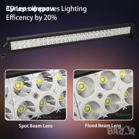 Лед бар 180 вата със 60 крушки и 15 000 лумена светлинен поток LED BAR6, снимка 4 - Лед осветление - 49972563