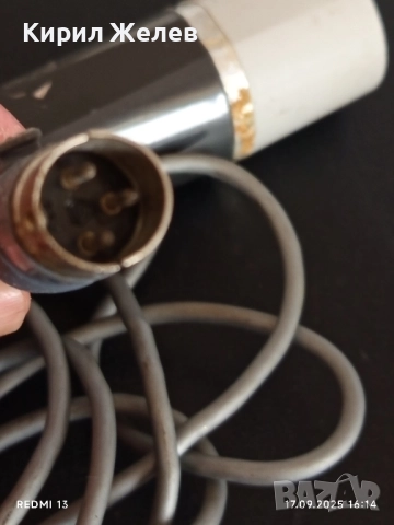 Винтидж Полски динамичен микрофон TONSIL рядък за КОЛЕКЦИЯ ДЕКОРАЦИЯ 50537, снимка 4 - Други ценни предмети - 51746442