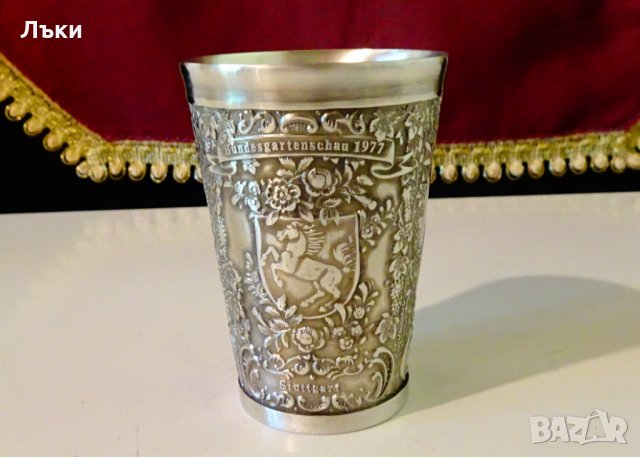 Чаша от калай,Щутгарт,герб. , снимка 5 - Антикварни и старинни предмети - 33268553