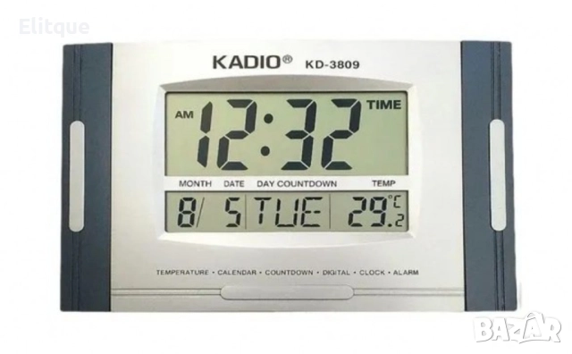 Голям настолно-стенен мултифункционален електронен часовник, снимка 6 - Други стоки за дома - 52815710