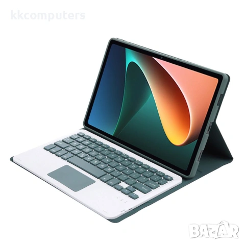 AN05-A Кожен Калъф с Bluetooth Клавиатура и Тъчпад за Xiaomi Pad 5 / 5 Pro - Отделяема, Стойка, Жест, снимка 2 - Калъфи, кейсове - 53071998