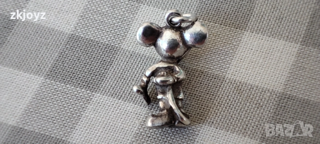 СРЕБЪРНА ВИСУЛКА  УОЛТ ДИСНИ  МИКИ МАУС  1.84 ГРАМА /ПРОБА 900, снимка 2 - Колиета, медальони, синджири - 52028605