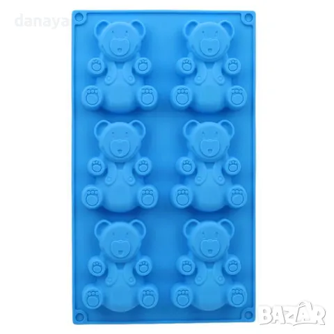 760 Силиконова форма за домашни мечета Барни молд за кексчета Барни, снимка 9 - Форми - 48610478