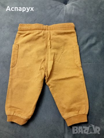 Бебешко памучно анцужено долнище с връзки за деца 6-9 месеца., снимка 2 - Бодита за бебе - 43243691