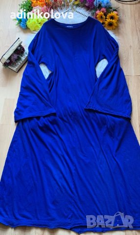 Дълга памучна рокля Зара, снимка 1 - Рокли - 38419807