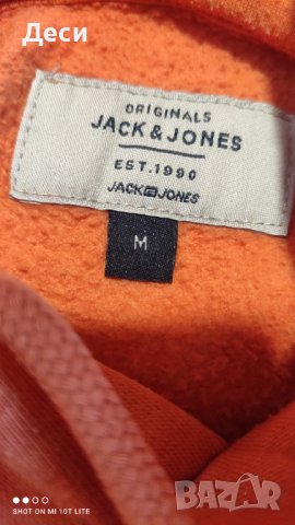 оранжев суичър на Jack&Jones, снимка 3 - Суичъри - 43943237