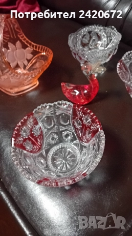 кристални купи Hofbauer Byrdes Crystal, снимка 8 - Антикварни и старинни предмети - 52686660