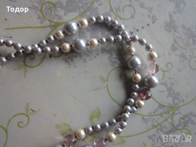 Страхотен гердан колие перли и камъни , снимка 2 - Колиета, медальони, синджири - 33207951