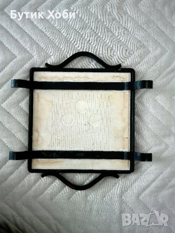 Керамична поставка с ковано желязо стил ,,Делфт,,, снимка 6 - Антикварни и старинни предмети - 32614337