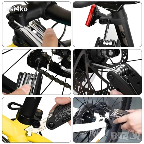 Мултифункционален сгъваем инструмент 16 в 1 за велосипед, снимка 7 - Аксесоари за велосипеди - 51546460