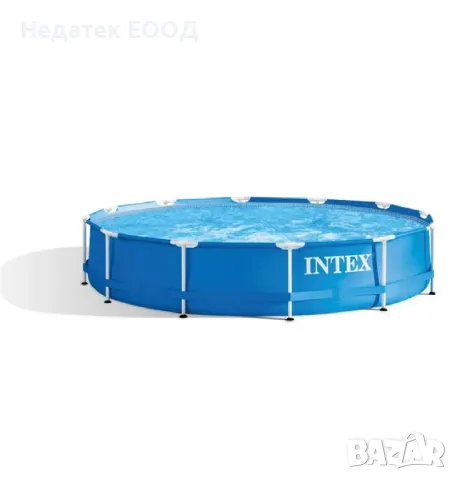 Басейн с метална рамка и помпа INTEX, Ø3.66x0.76м., снимка 3 - Басейни и аксесоари - 50376157