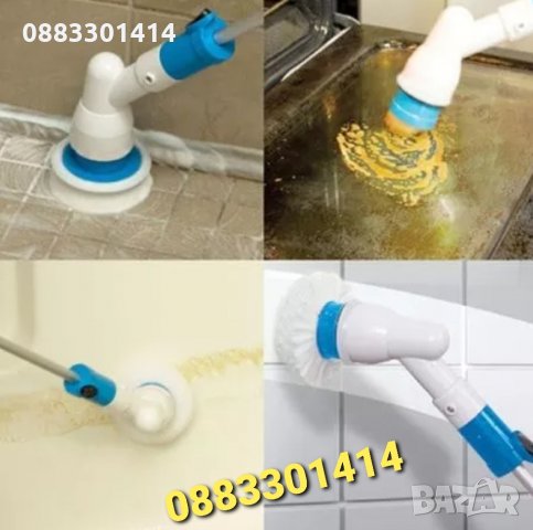 Четка за баня Електрическа четка за почистване на баня Spin Scrubber + приставки    , снимка 3 - Други стоки за дома - 30259921