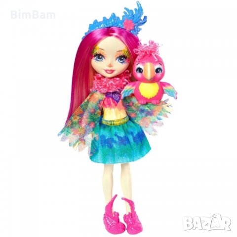 Кукла Enchantimals Peeki Parrot Doll & Parrot Sheeny / Енчантималс - Кукла и Папагал, снимка 3 - Кукли - 28914566