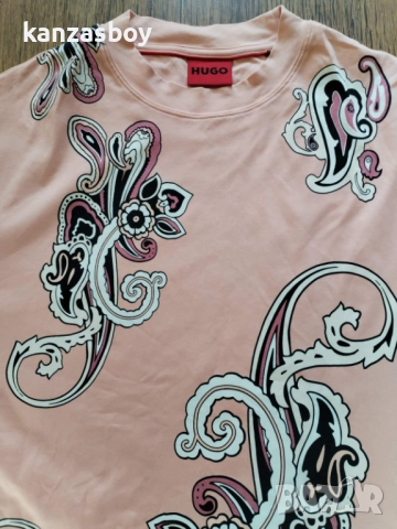 hugo boss oversize-fit pink - страхотна мъжка тениска НОВА БЕЗ ЕТИКЕТИ С, снимка 10 - Тениски - 51694886