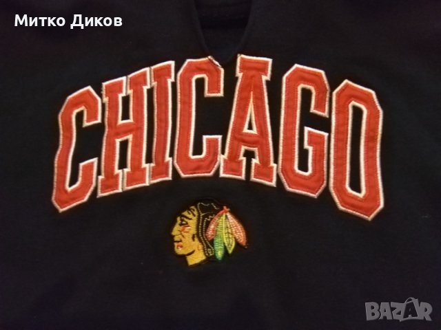 Чикаго НХЛ суитчер  с качулка размер ХХЛ, снимка 2 - Спортни дрехи, екипи - 43186087
