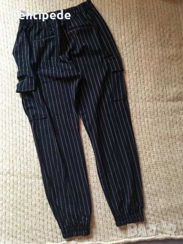 SALE!Елегантен карго панталон висока талия, странични джобове Bershka, снимка 3 - Панталони - 28238434