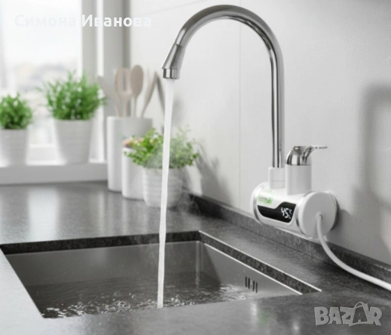 Смесител за вода с нагревател за мигновено загряване 