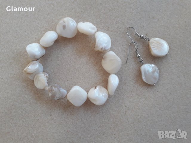 Седефена гривна с обеци