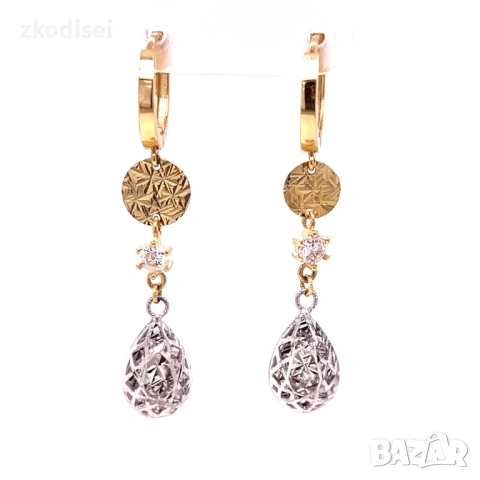 Златни обеци 3,01гр. 14кр. проба:585 модел:36300-6, снимка 2 - Обеци - 53008362