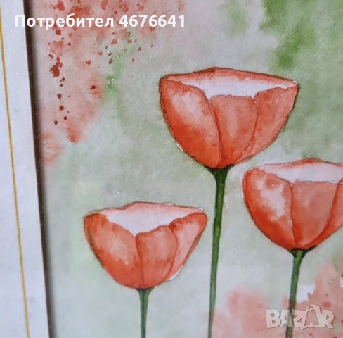 Картина с акварелни бои, снимка 2 - Картини - 53291936