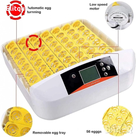 Инкубатор за яйца – 42 яйца с LED дисплей и автоматичен контрол