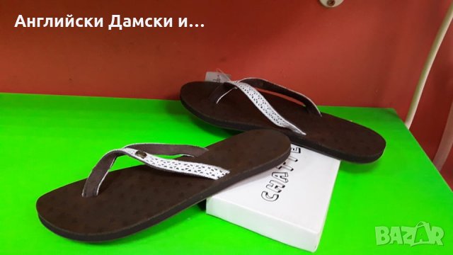 Английски дамски чехли с естествена кожа-URBAN BEACH, снимка 2 - Чехли - 28950529