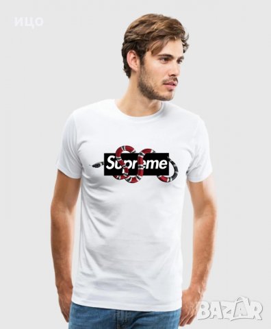 Мъжка тениска Supreme Gucci принт Всички размери, снимка 1 - Тениски - 26947978