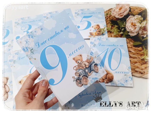 Комплект фото карти за бебе, снимка 13 - Подаръци за кръщене - 43158674