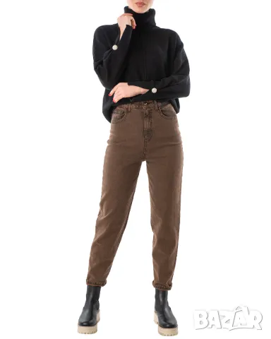 Дамски кафеви дънки , снимка 2 - Дънки - 44053441