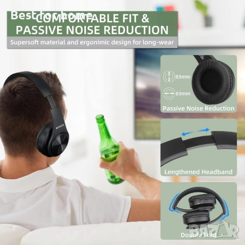 2-канални безжични телевизионни слушалки  с предавател Retekess TA005, снимка 9 - Слушалки и портативни колонки - 51808971