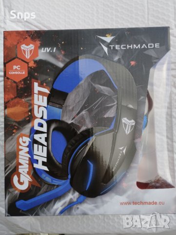 Геймърски слушалки Techmade сини, Игрални слушалки, снимка 4 - Слушалки за компютър - 38763836