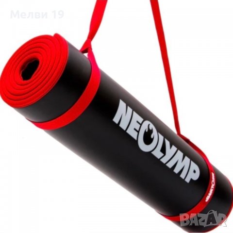 Постелка за фитнес, спортна постелка с червен шев