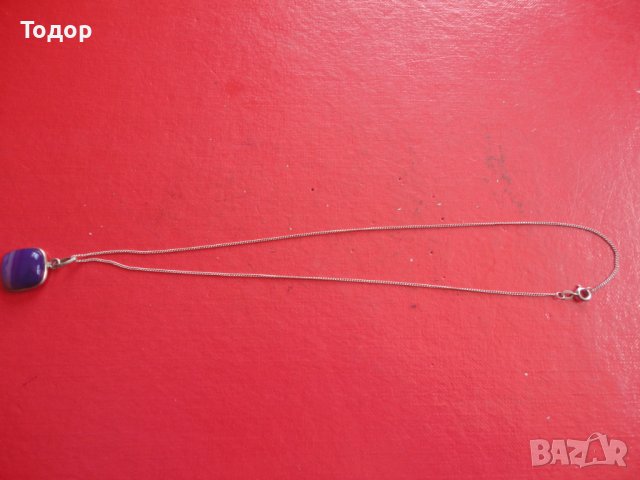 Невероятно сребърно колие с камък 925, снимка 9 - Колиета, медальони, синджири - 40698563