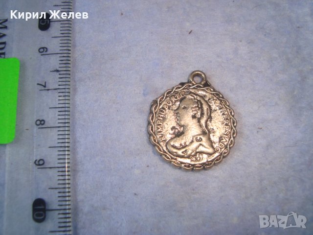 СТАРО ПОСРЕБРЕНО РЕТРО СТИЛ МЕДАЛЬОНЧЕ ТИП ПЕНДАР ПАРИЧКА МОНЕТКА ТАЛЕР 12564