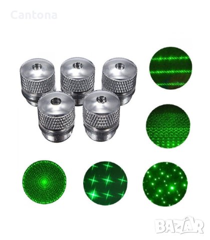 Зелен лазер писалка с 5 приставки, акумулаторна батерия и кутия, снимка 3 - Друга електроника - 43330947