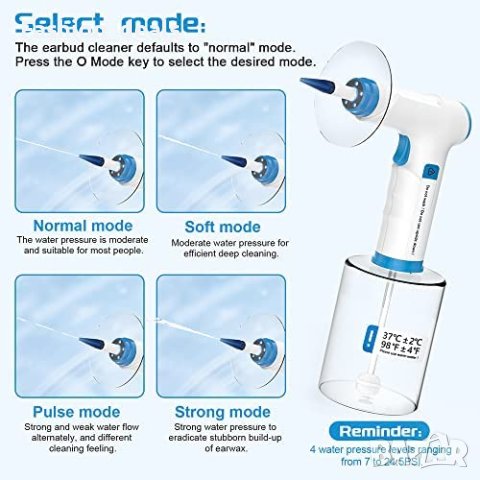 Нов Комплект за премахване ушна кал Електрически уред почистване уши, снимка 2 - Други - 40246258